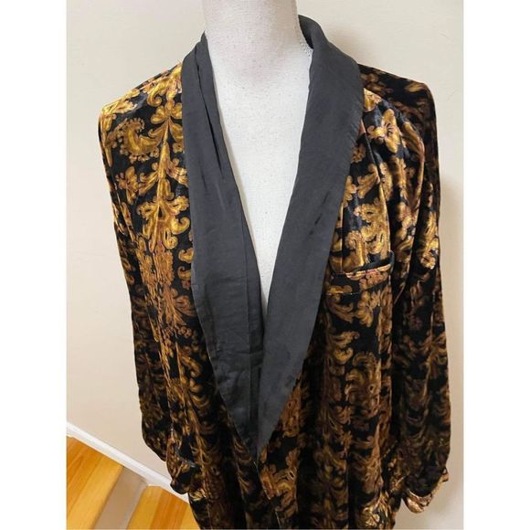 Free People Jacquard Blocked Coat Size M - Picture 3 of 4